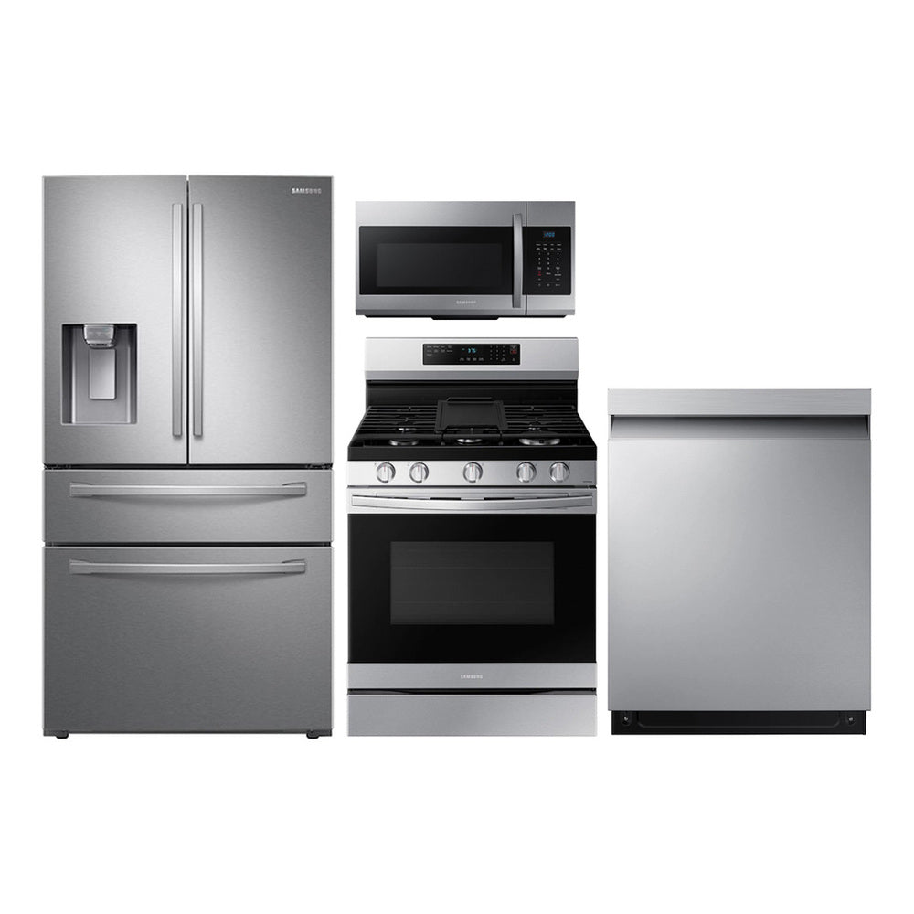Samsung kitchen appliance suite in stainless steel