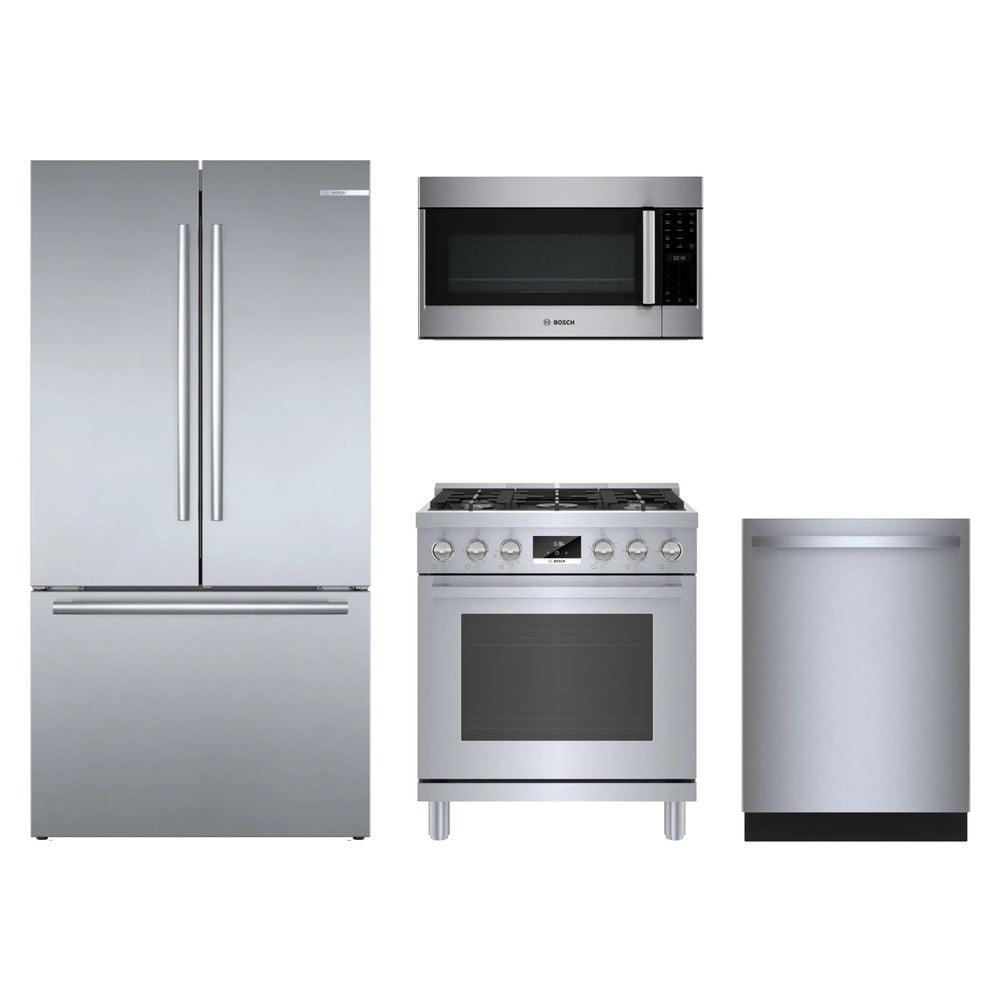 Bosch stainless steel kitchen appliance package