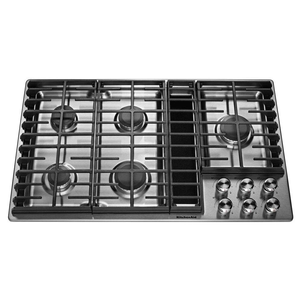 Downdraft gas cooktop