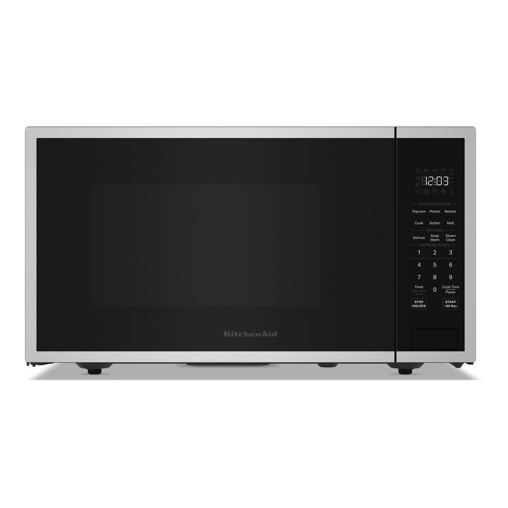 Countertop microwave in stainless steel