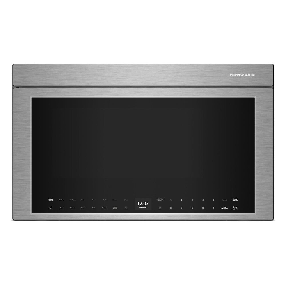 Over-the-range microwave in stainless steel