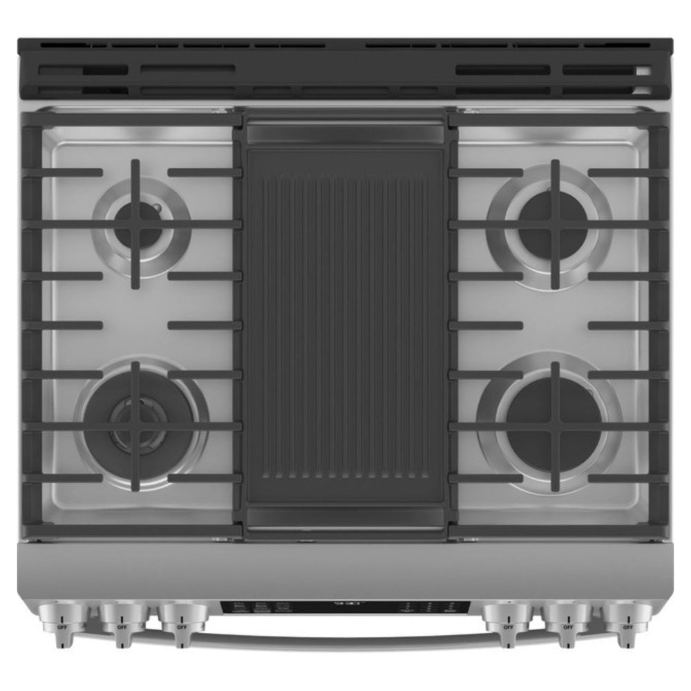 GE-PGS930YPFS- Smart Slide-In Gas Range with 5 Burners