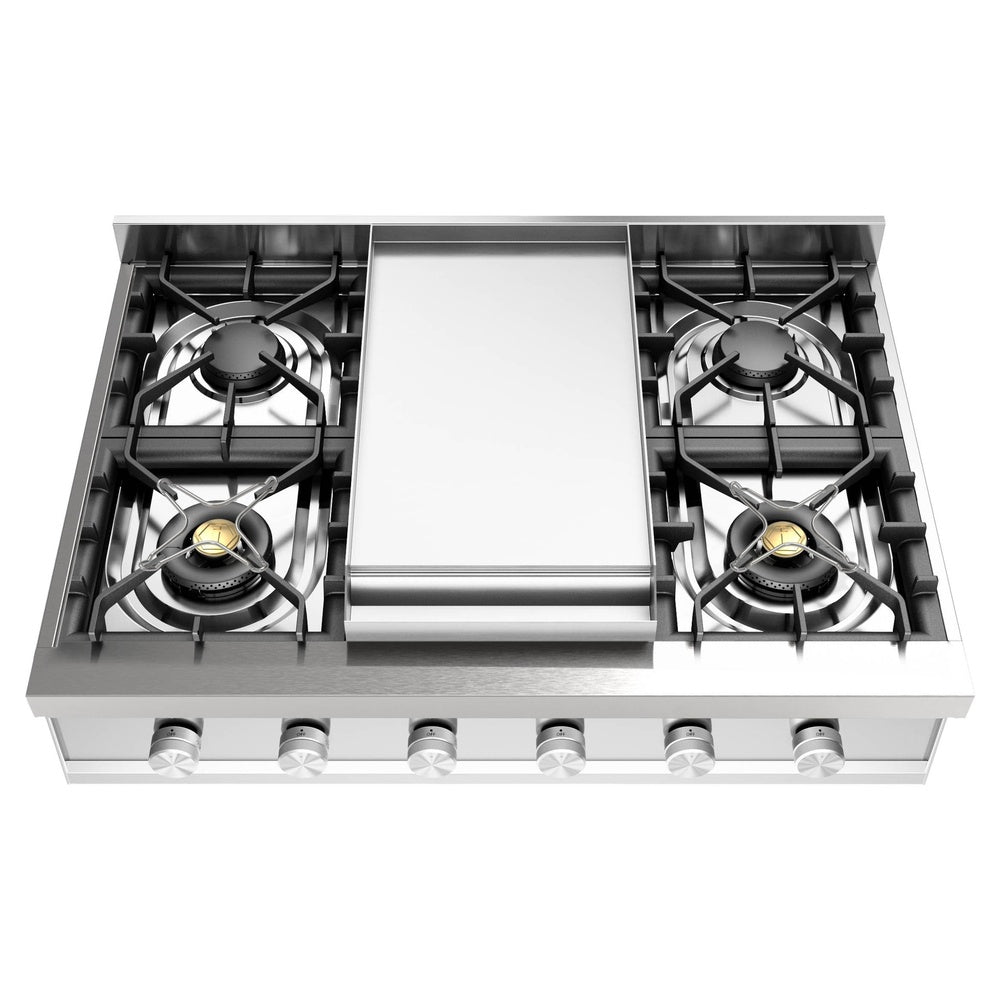 Professional stainless rangetop