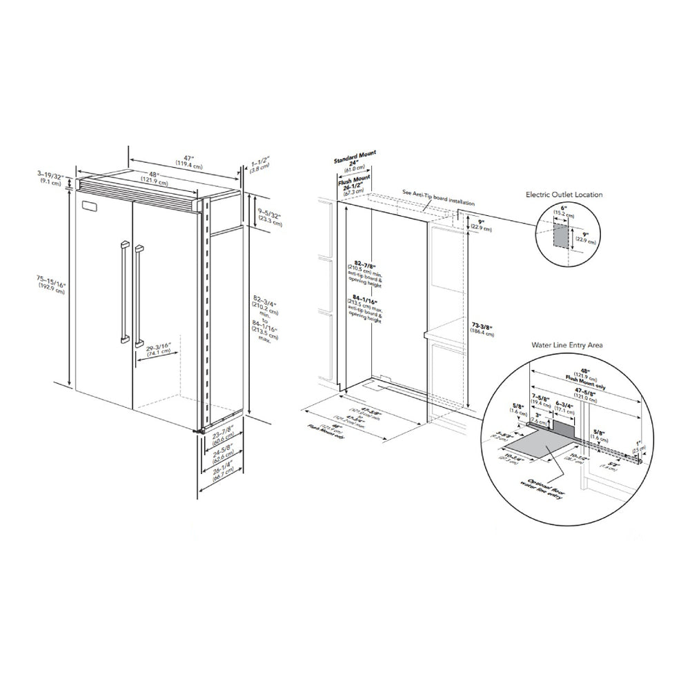 Viking-VCSB5484SS-Dimension View