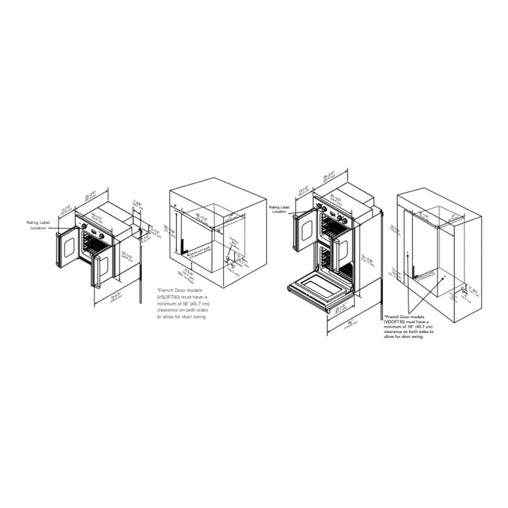 Viking-VDOF7301SS-Dimension View
